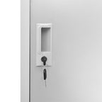 Armadietto con Chiave Grigio Chiaro 90x45x92,5 cm in Acciaio