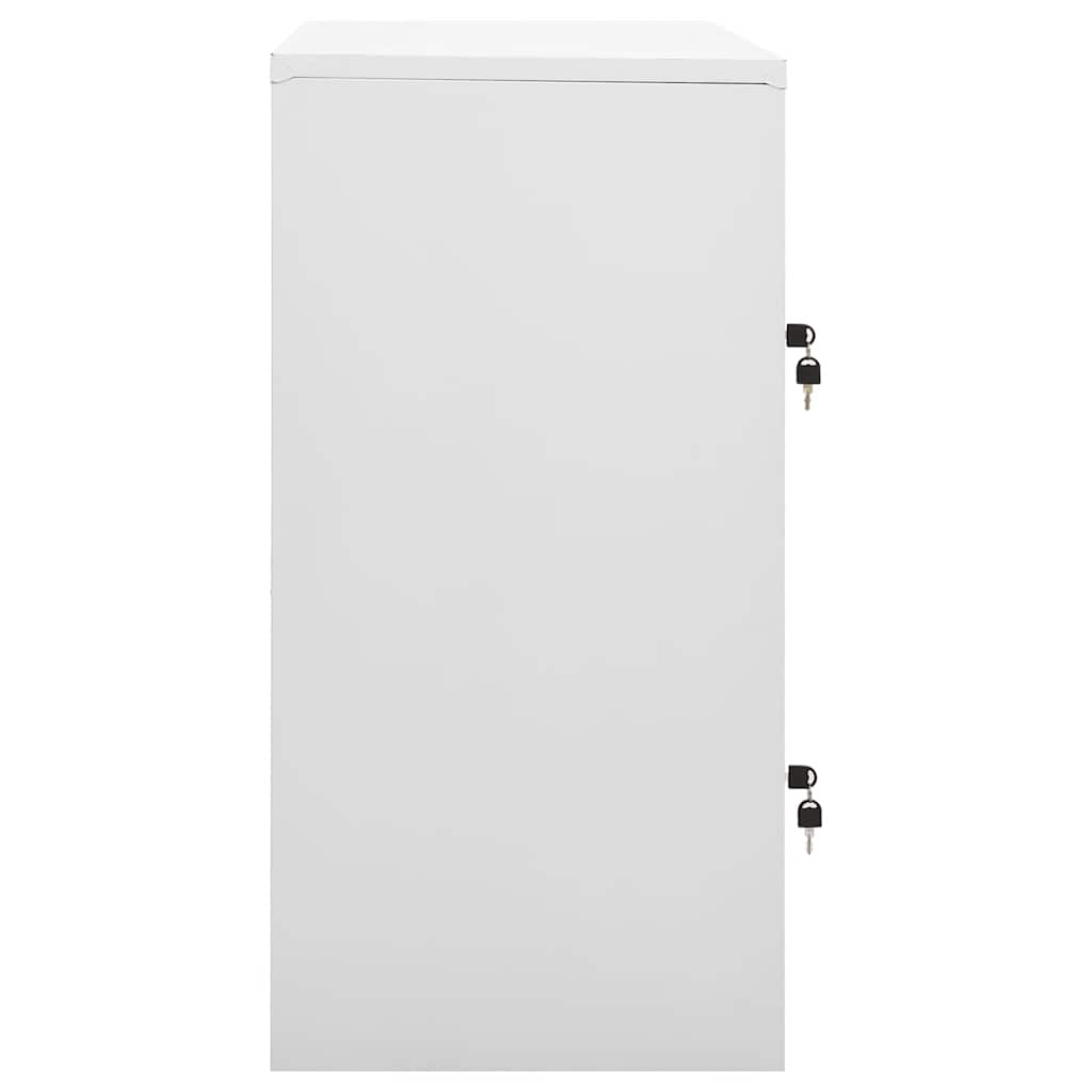 Armadietto con Chiave Grigio Chiaro e Blu 90x45x92,5 cm Acciaio