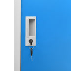 Armadietto con Chiave Grigio Chiaro e Blu 90x45x92,5 cm Acciaio