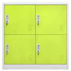Armadietto a Chiave Grigio Chiaro e Verde 90x45x92,5 cm Acciaio