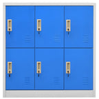 Armadietto con Chiave Grigio Chiaro e Blu 90x45x92,5 cm Acciaio