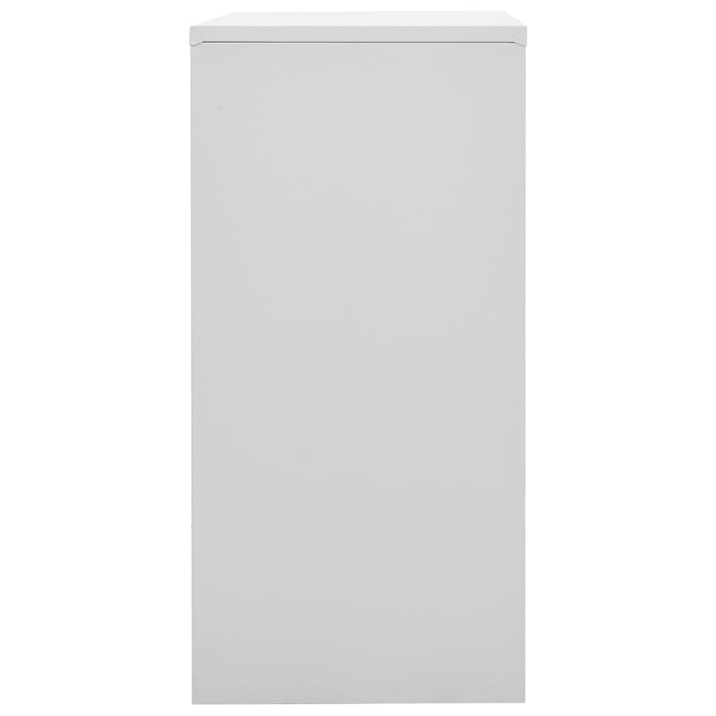 Armadietto a Chiave Grigio Chiaro e Rosso 90x45x92,5 cm Acciaio
