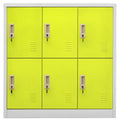 Armadietto a Chiave Grigio Chiaro e Verde 90x45x92,5 cm Acciaio