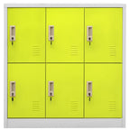 Armadietto a Chiave Grigio Chiaro e Verde 90x45x92,5 cm Acciaio