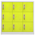 Armadietto a Chiave Grigio Chiaro e Verde 90x45x92,5 cm Acciaio