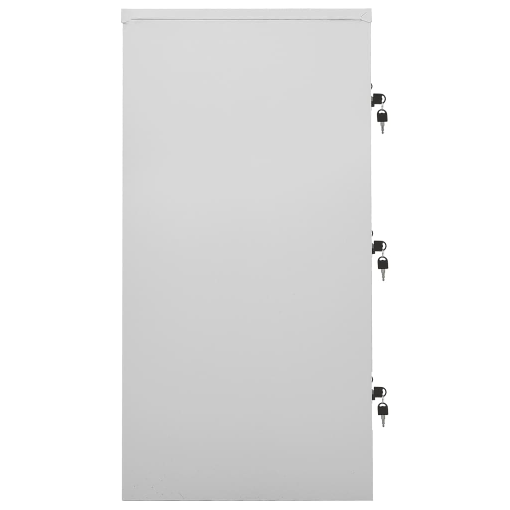 Armadietto a Chiave Grigio Chiaro e Verde 90x45x92,5 cm Acciaio