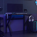 Scrivania da Gaming con Gambe a K Nera 90x60x75 cm