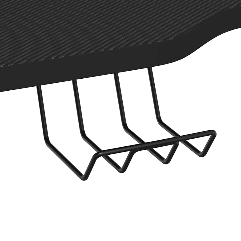 Scrivania da Gaming con Gambe a K Nera 110x60x75 cm