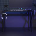 Scrivania da Gaming con Gambe a K Nera 110x60x75 cm