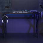 Scrivania da Gaming con Gambe a K Nera 110x60x75 cm