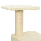 Albero per Gatti con Tiragraffi in Sisal Crema 118,5 cm