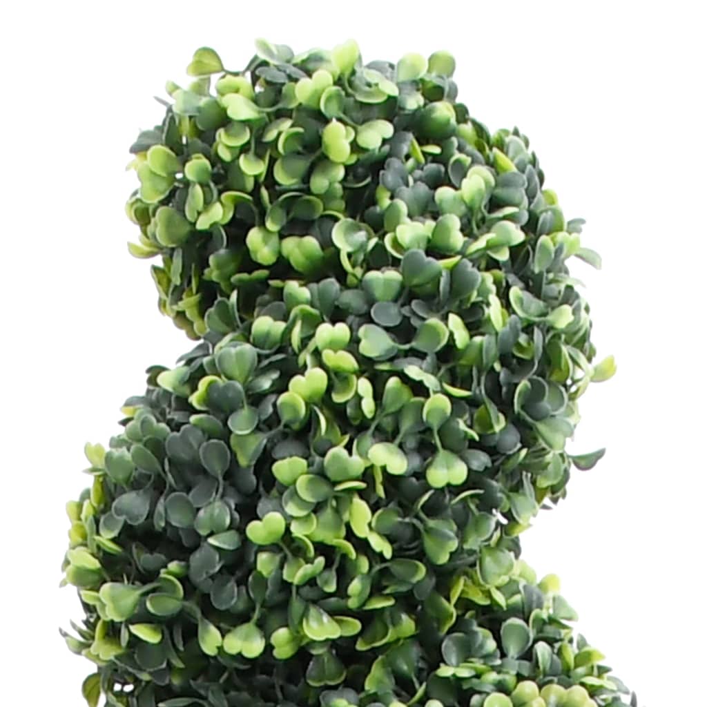 Pianta di Bosso Artificiale a Spirale con Vaso Verde 100 cm