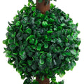 Pianta di Bosso Artificiale a Sfera con Vaso Verde 90 cm