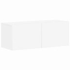 Set Mobili Porta TV 4 pz Bianco in Legno Multistrato