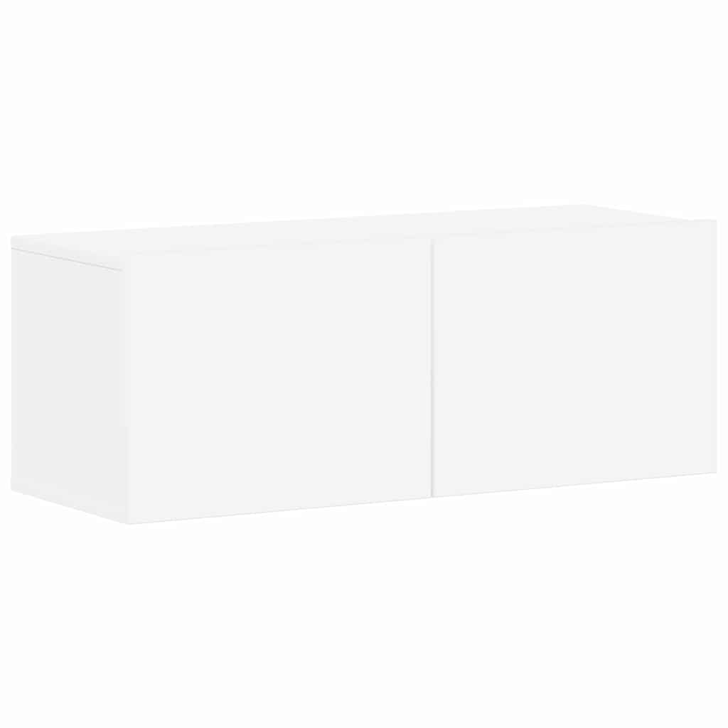 Set Mobili Porta TV 4 pz Bianco in Legno Multistrato