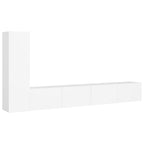 Set Mobili Porta TV 3 pz Bianco in Legno Multistrato