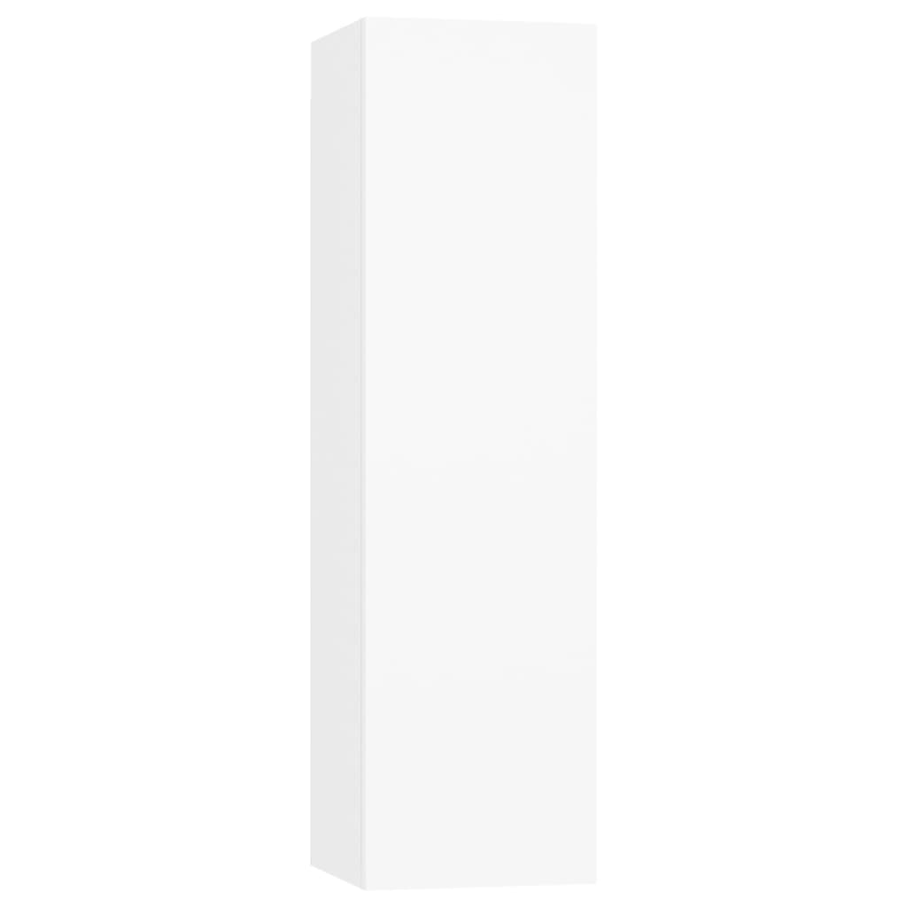 Set Mobili Porta TV 3 pz Bianco in Legno Multistrato