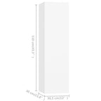 Set Mobili Porta TV 3 pz Bianco in Legno Multistrato