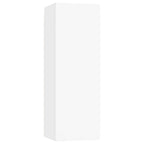 Set Mobili Porta TV 4 pz Bianco in Legno Multistrato