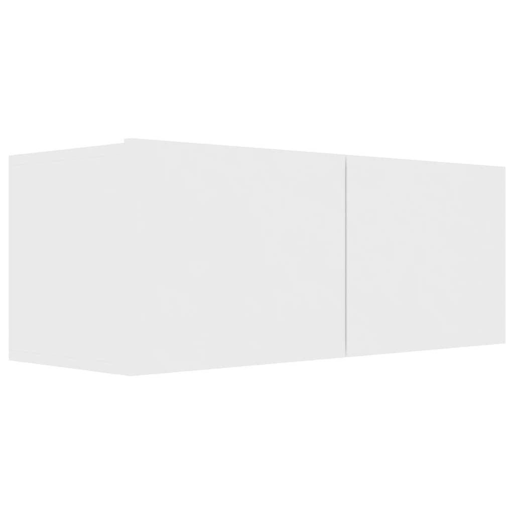 Set Mobili Porta TV 2 pz Bianco in Legno Multistrato