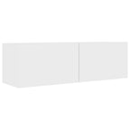 Set Mobili Porta TV 2 pz Bianco in Legno Multistrato