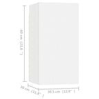 Mobili Porta TV 4 pz Bianchi 30,5x30x60 cm in Legno Multistrato