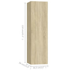 Set di Mobili Porta TV 4 pz Rovere Sonoma in Legno Multistrato