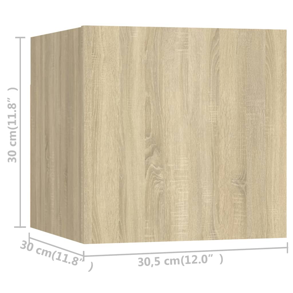 Set di Mobili Porta TV 5 pz Rovere Sonoma in Legno Multistrato