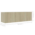 Set di Mobili Porta TV 5 pz Rovere Sonoma in Legno Multistrato