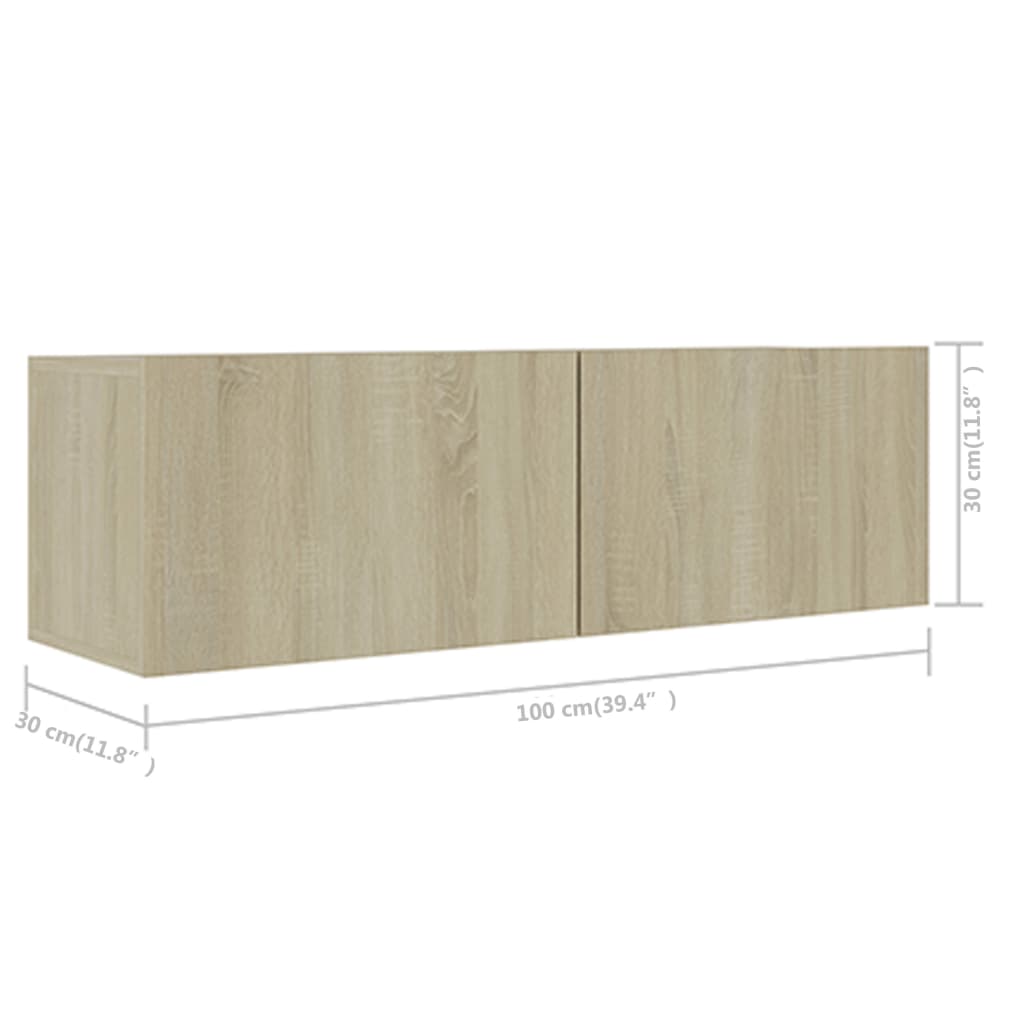 Set di Mobili Porta TV 5 pz Rovere Sonoma in Legno Multistrato