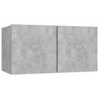 Set di Mobili Porta TV 7 pz Grigio Cemento in Legno Multistrato