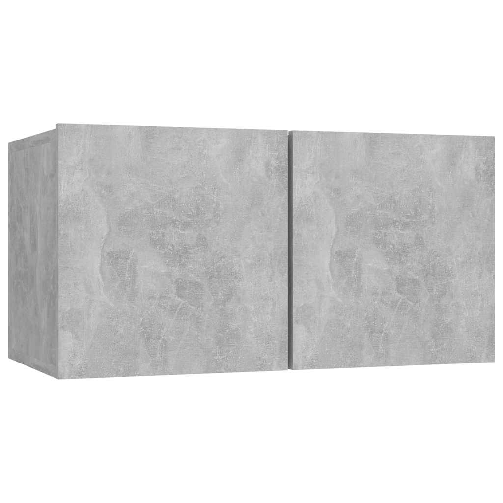 Set di Mobili Porta TV 7 pz Grigio Cemento in Legno Multistrato