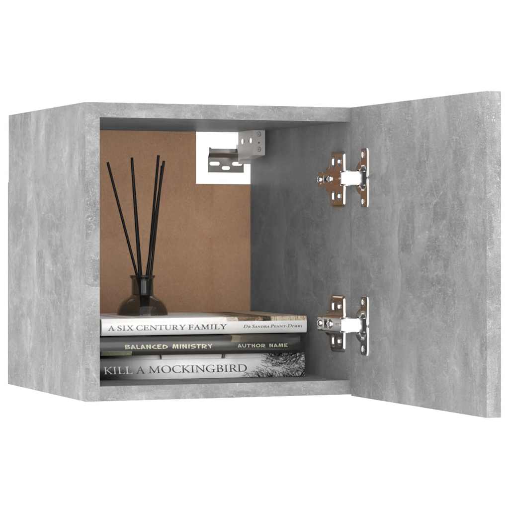Set di Mobili Porta TV 7 pz Grigio Cemento in Legno Multistrato