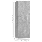 Set di Mobili Porta TV 5 pz Grigio Cemento in Legno Multistrato