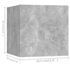 Set di Mobili Porta TV 5 pz Grigio Cemento in Legno Multistrato
