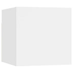 Comodini 2 pz Bianchi 30,5x30x30 cm in Legno Multistrato