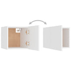 Comodini 2 pz Bianchi 30,5x30x30 cm in Legno Multistrato