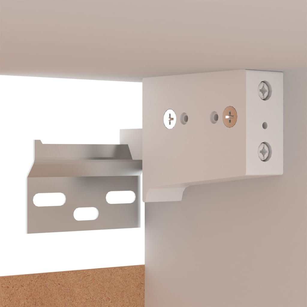 Comodini 2 pz Bianchi 30,5x30x30 cm in Legno Multistrato