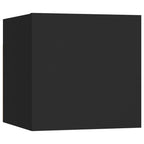 Comodini Neri 2 pz 30,5x30x30 cm in Truciolato