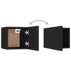 Comodini Neri 2 pz 30,5x30x30 cm in Truciolato