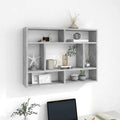Scaffale a Parete Grigio Cemento 75x16x55 cm Legno Multistrato