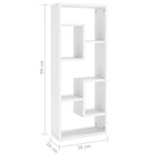 Scaffale a Parete Bianco 36x16x90 cm in Legno Multistrato