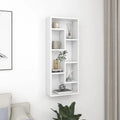 Scaffale a Parete Bianco 36x16x90 cm in Legno Multistrato