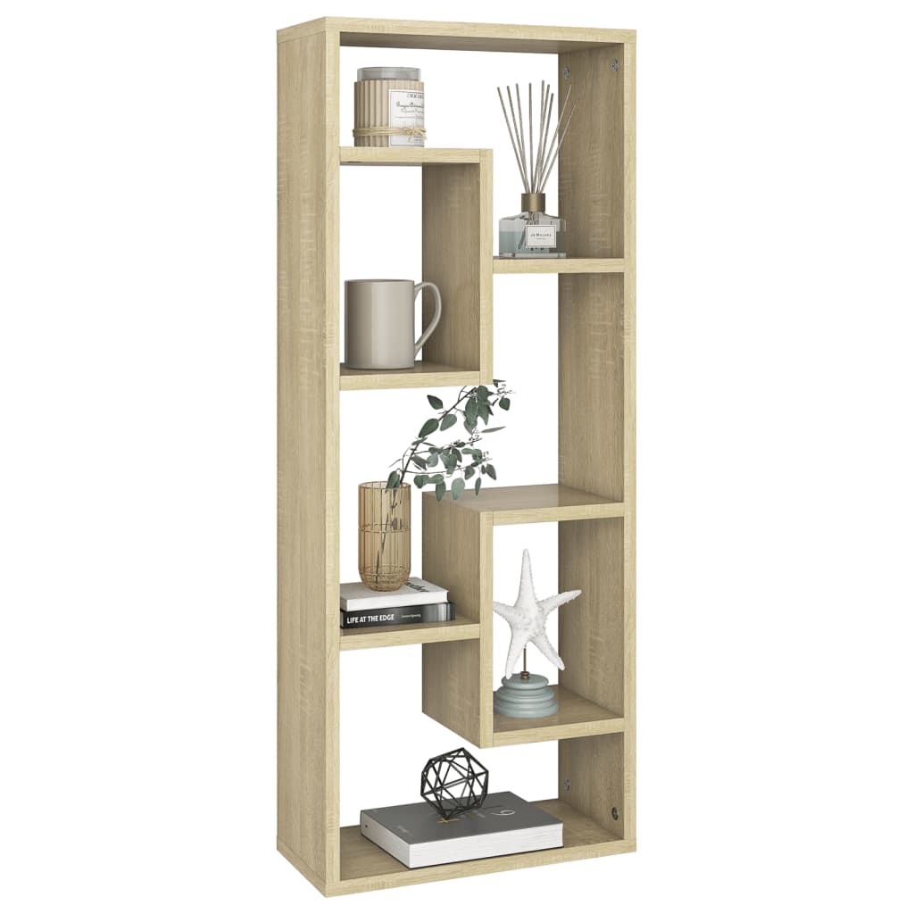 Scaffale a Parete Rovere Sonoma 36x16x90 cm Legno Multistrato