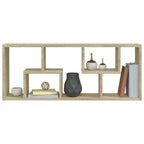Scaffale a Parete Rovere Sonoma 36x16x90 cm Legno Multistrato