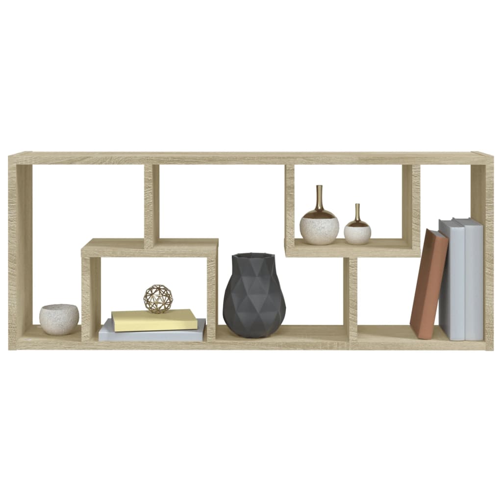 Scaffale a Parete Rovere Sonoma 36x16x90 cm Legno Multistrato