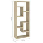 Scaffale a Parete Rovere Sonoma 36x16x90 cm Legno Multistrato