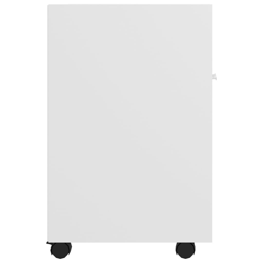 Credenza con Ruote Bianca 33x38x60 cm in Legno Multistrato