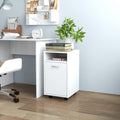 Credenza con Ruote Bianca 33x38x60 cm in Legno Multistrato