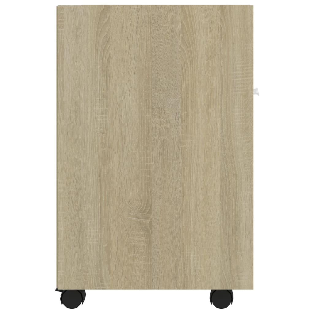 Credenza con Ruote Rovere Sonoma 33x38x60 cm Legno Multistrato
